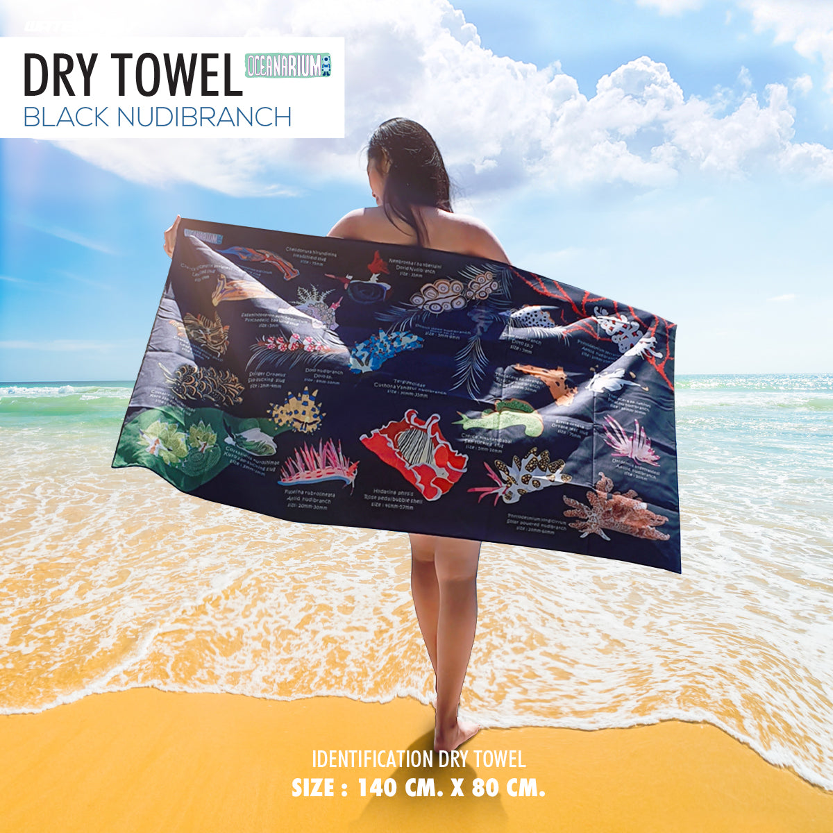 Oceanarium Dry Towel 80cm x 140cm.