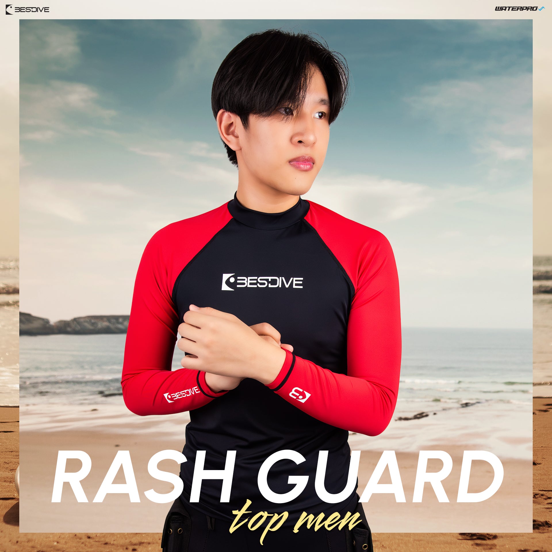 .In Stock Rash Guard Top Men