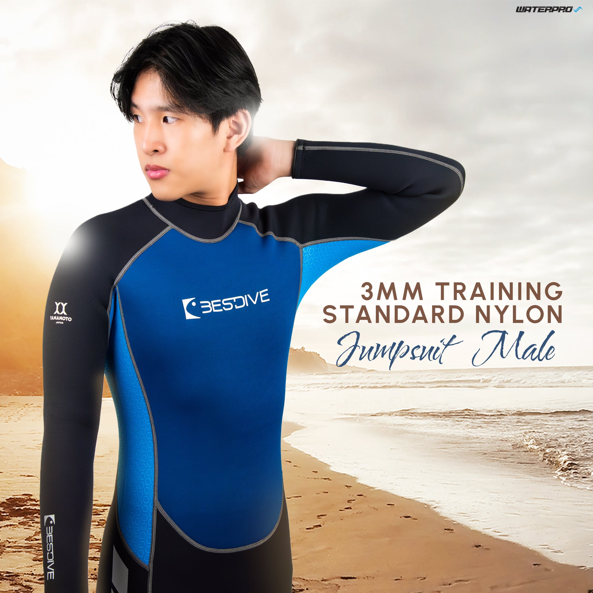 .In Stock 3mm Training Standard Nylon Jumpsuit Male
