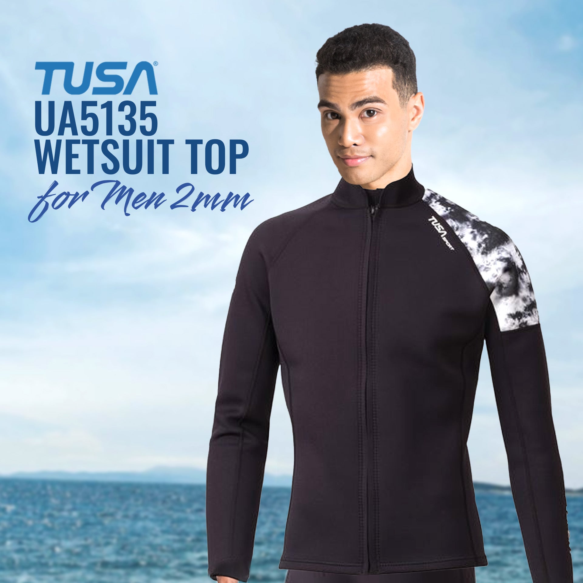 UA5135 Wetsuit Top for Men 2mm