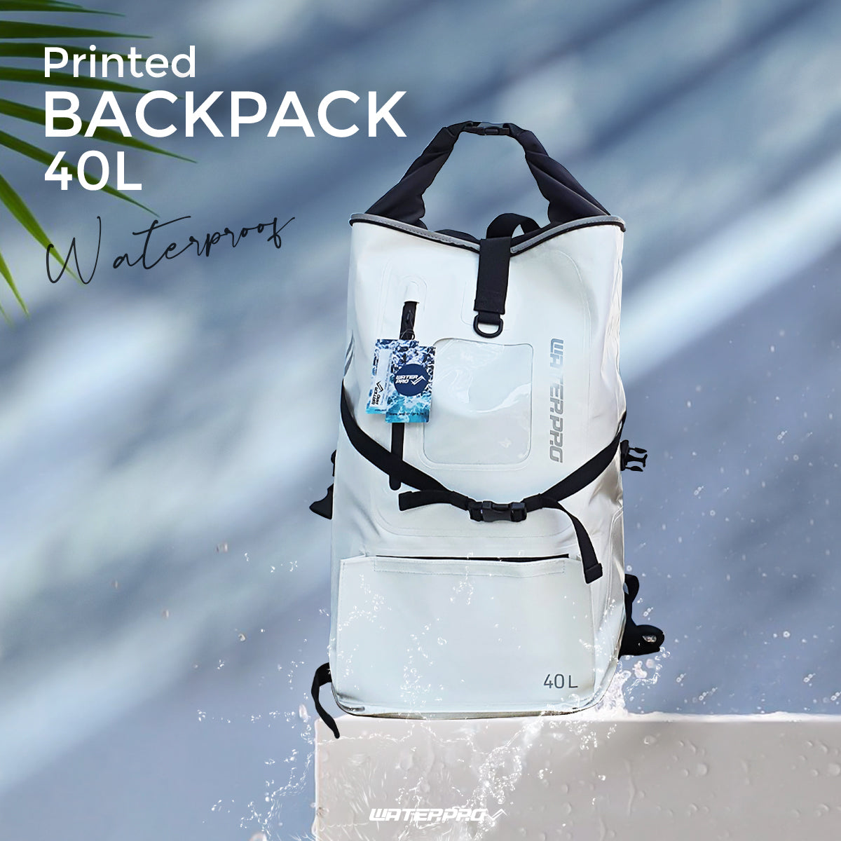 Printed Waterproof Backpack 40L
