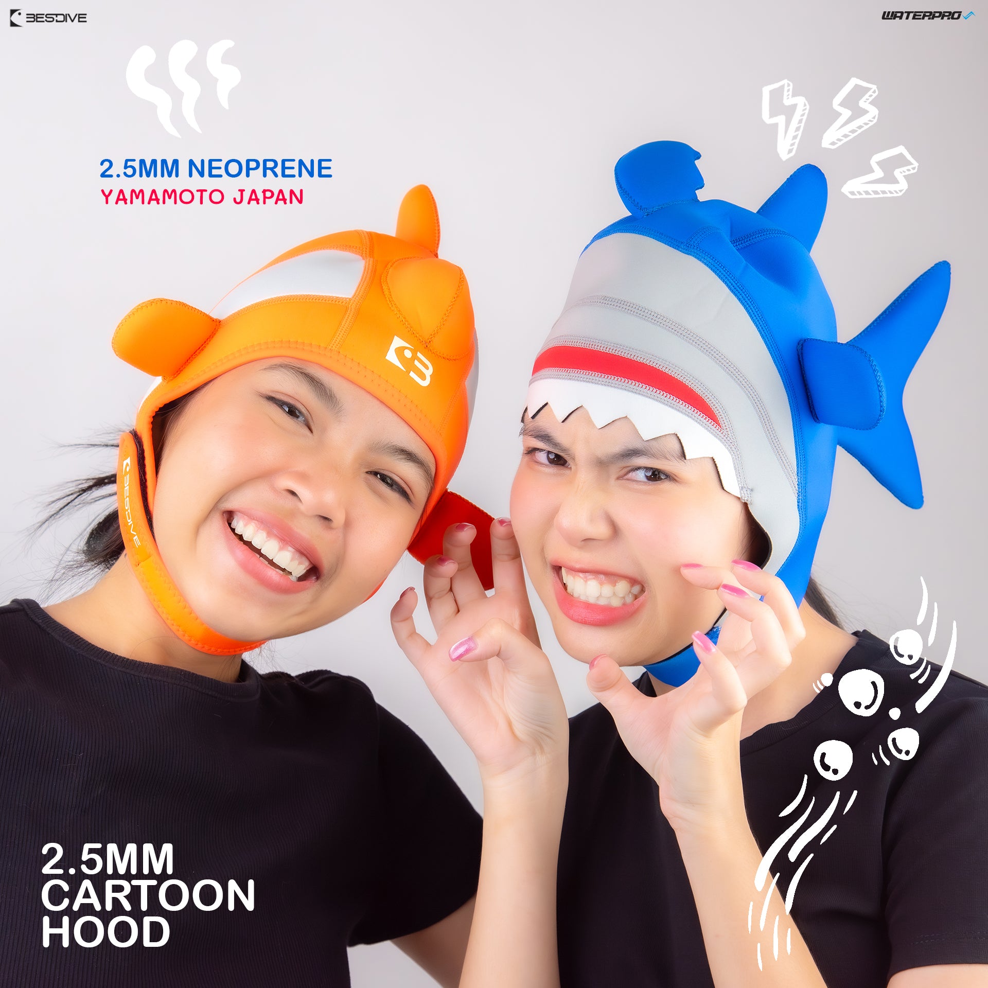 .In Stock 2.5mm Cartoon Hood