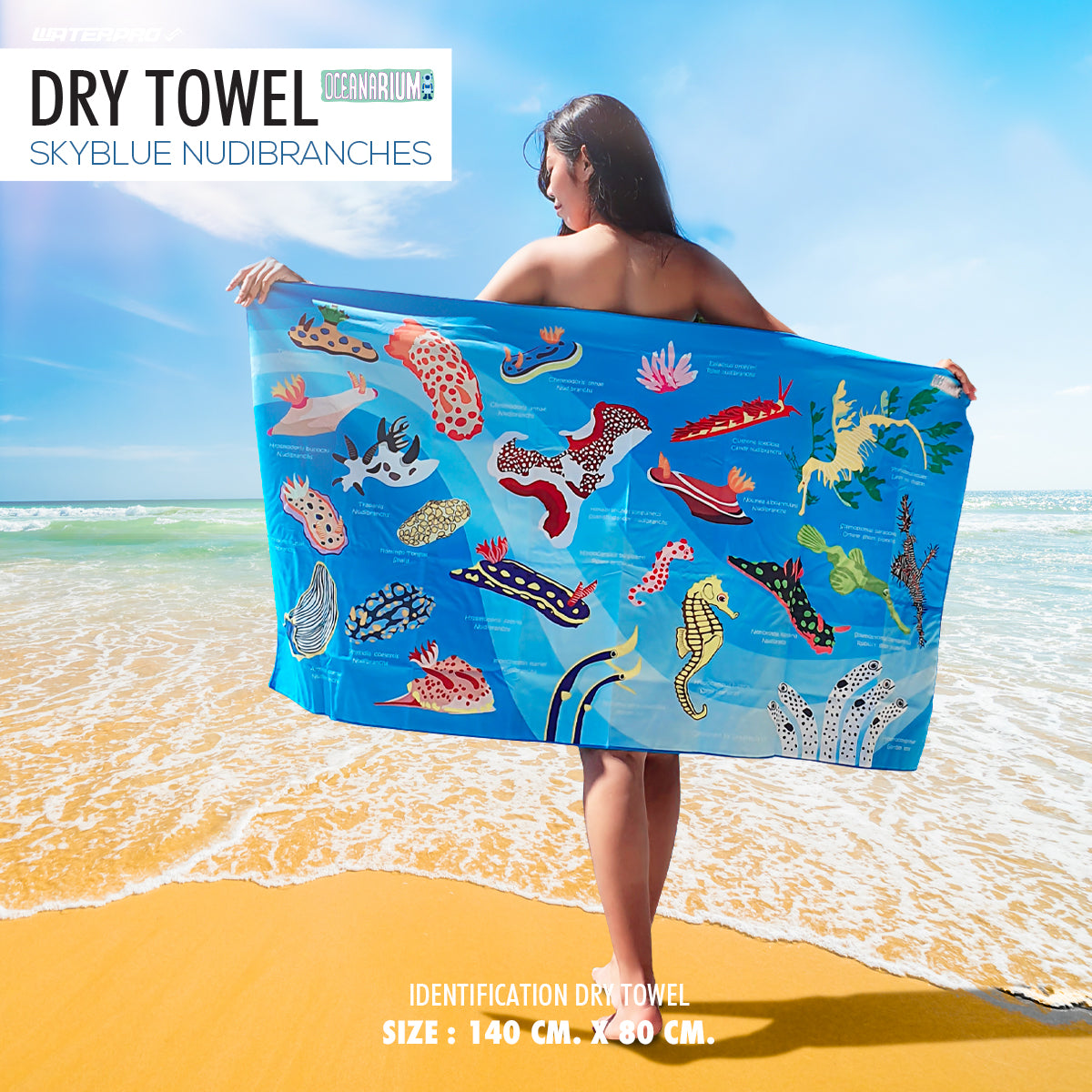 Oceanarium Dry Towel 80cm x 140cm.