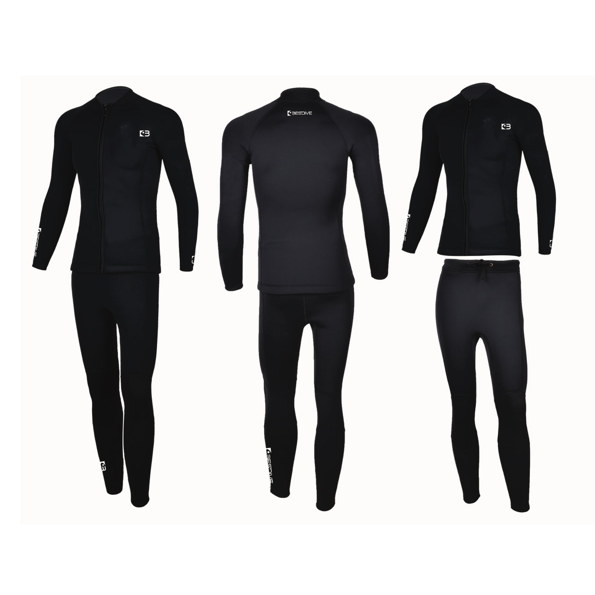 Pre-Order Strech Nylon Two Piece Black & White
