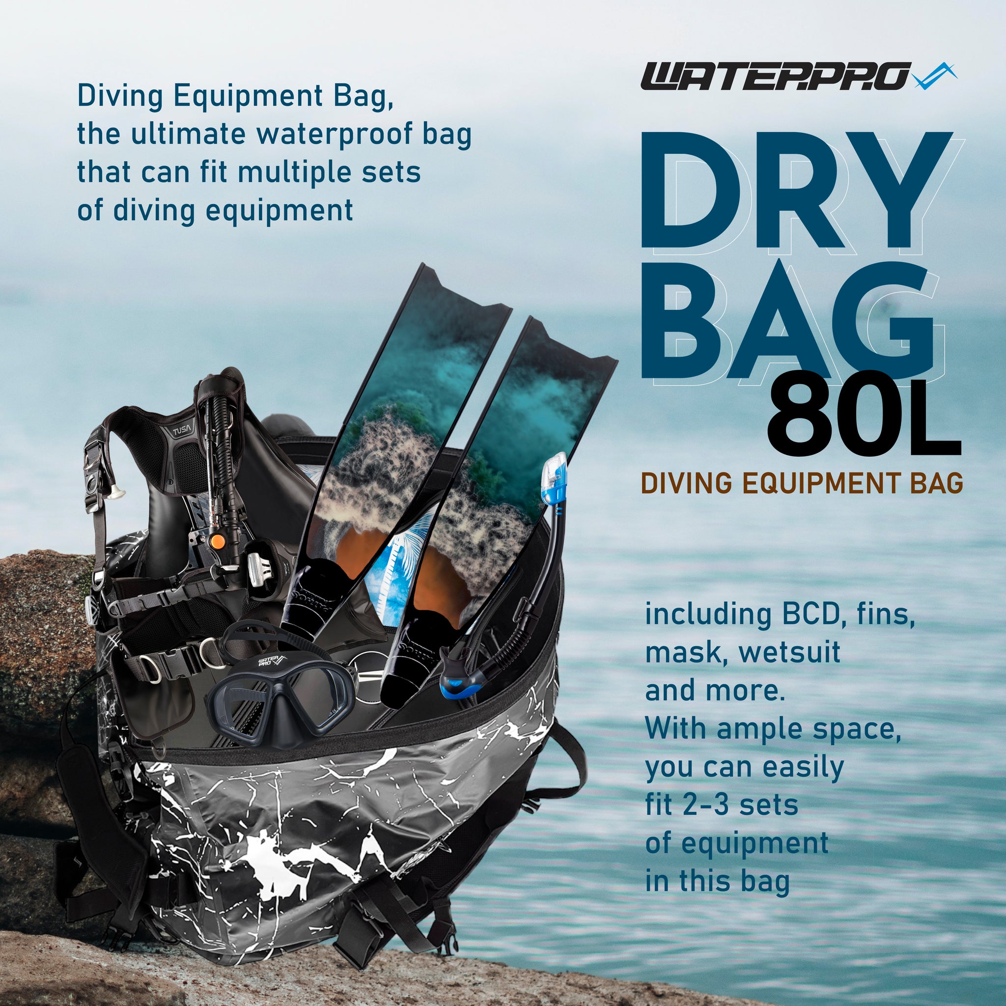 WaterPro PVC Dry Bag 80L