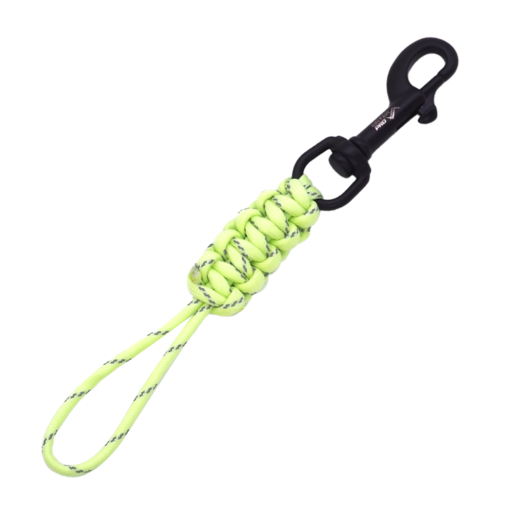 Swivel Bolt Snap with Braided Rope (glow-in-the-dark)
