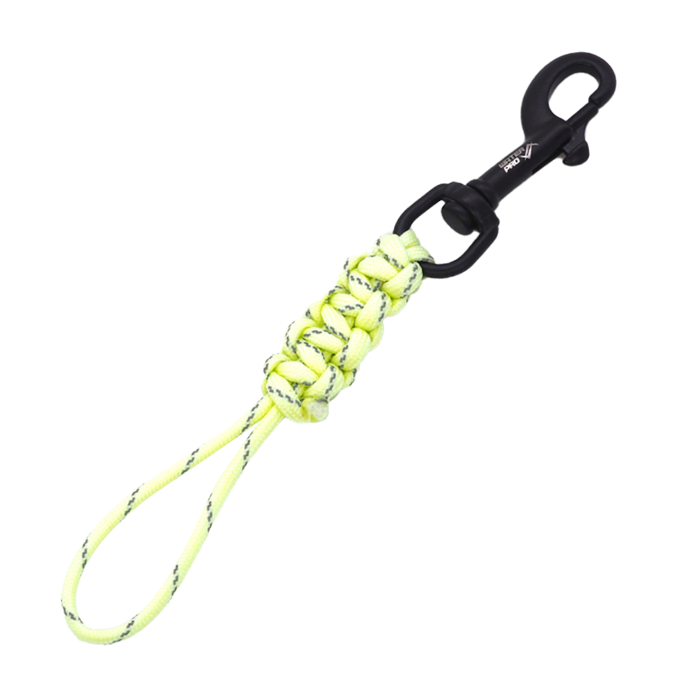 Swivel Bolt Snap with Braided Rope (glow-in-the-dark)