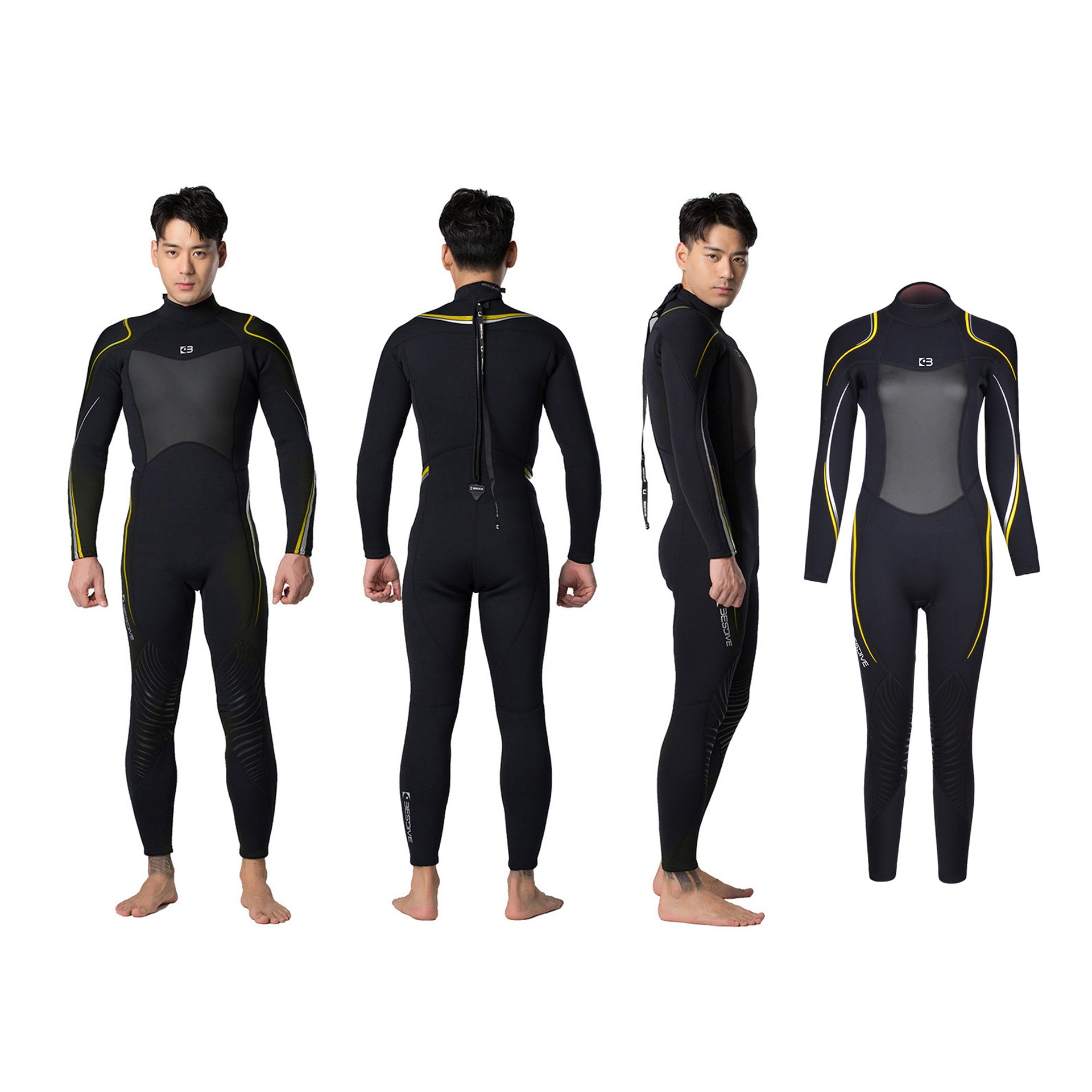 .In Stock 3mm Quick-dry Classic Stretchy Nylon Jumpsuit