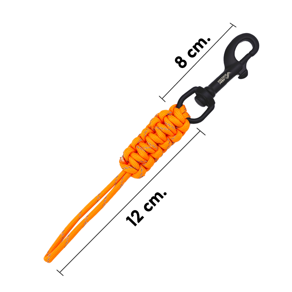 Swivel Bolt Snap with Braided Rope (glow-in-the-dark)