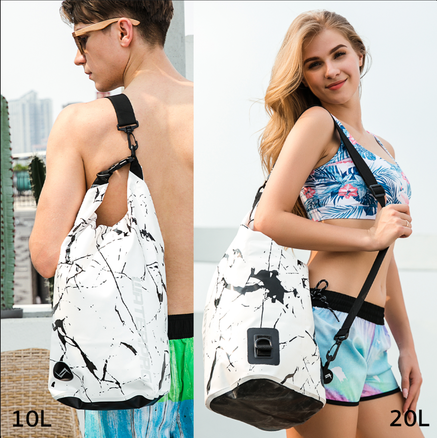 Marble Two Strap Dry Bag