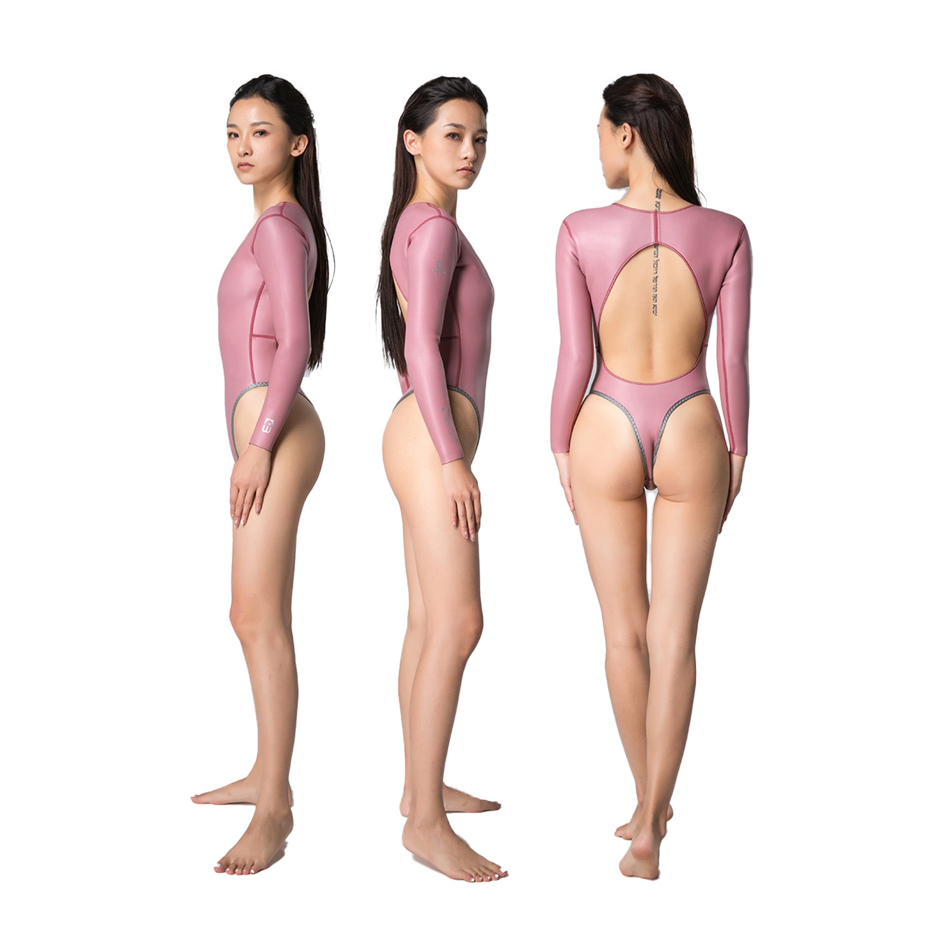 .In Stock 2mm Blooming Bodysuit Open Back