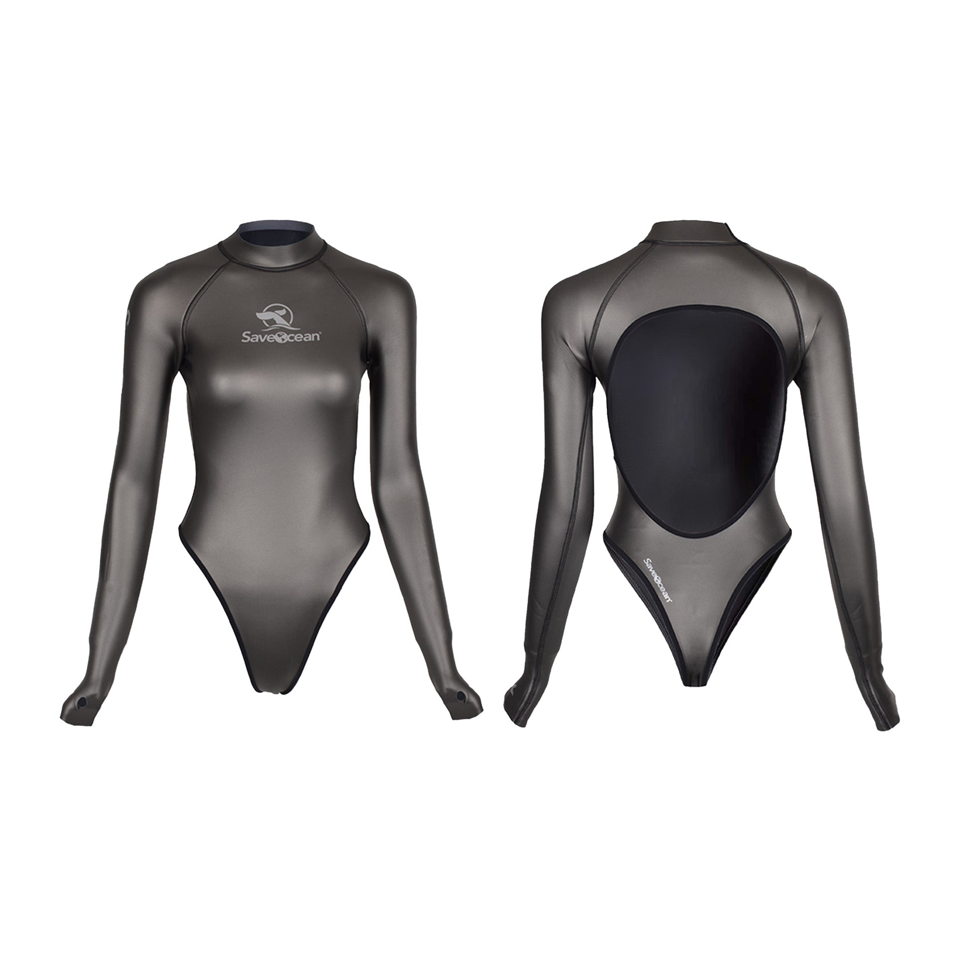 .In Stock 2mm Smooth-Skin Body Suit High Cut New Moon