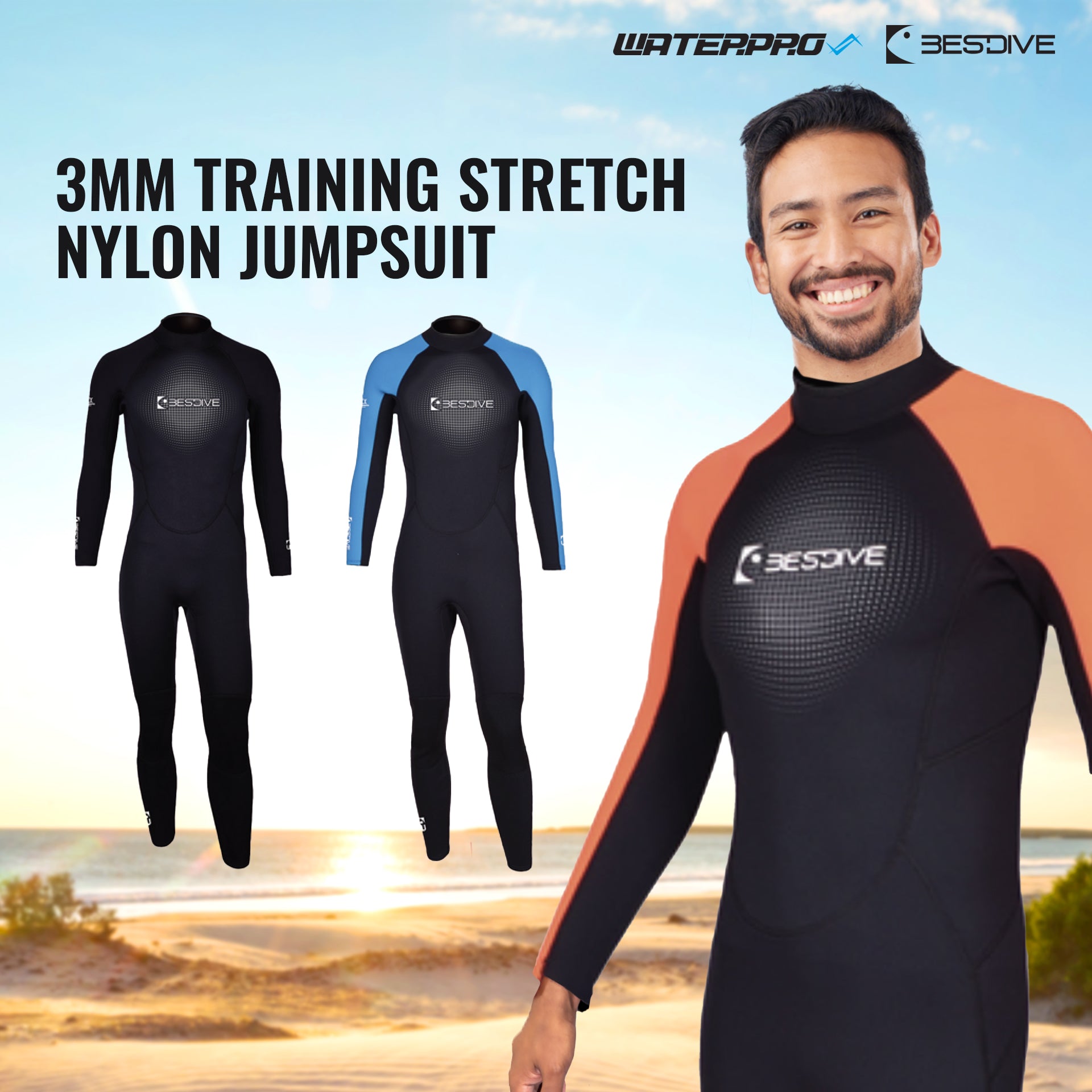 .In Stock 3mm Training Stretch Nylon Jumpsuit