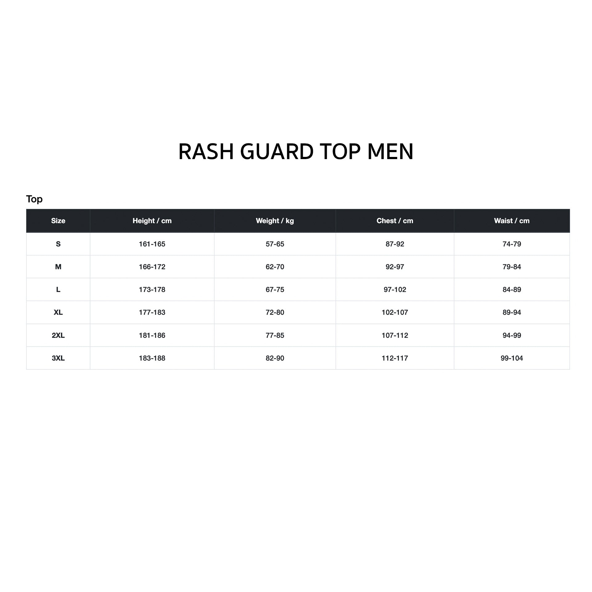 .In Stock Rash Guard Top Men