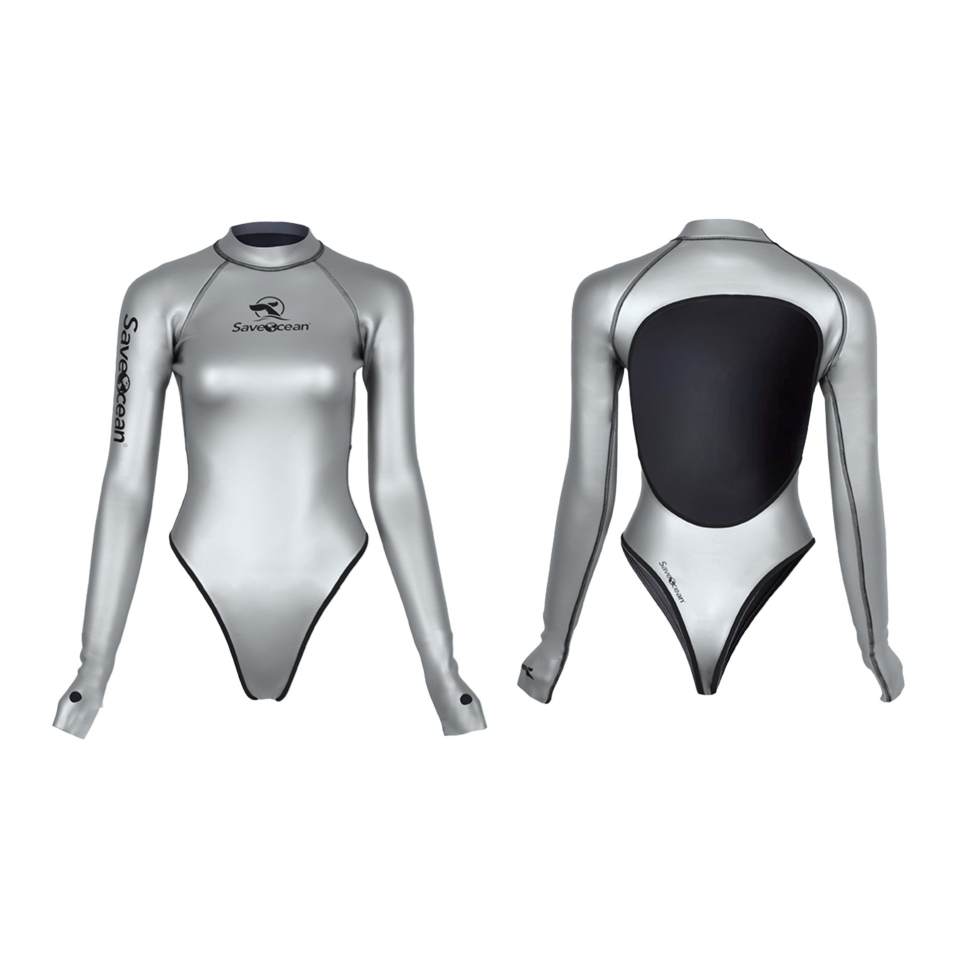 .In Stock 2mm Smooth-Skin Body Suit High Cut New Moon