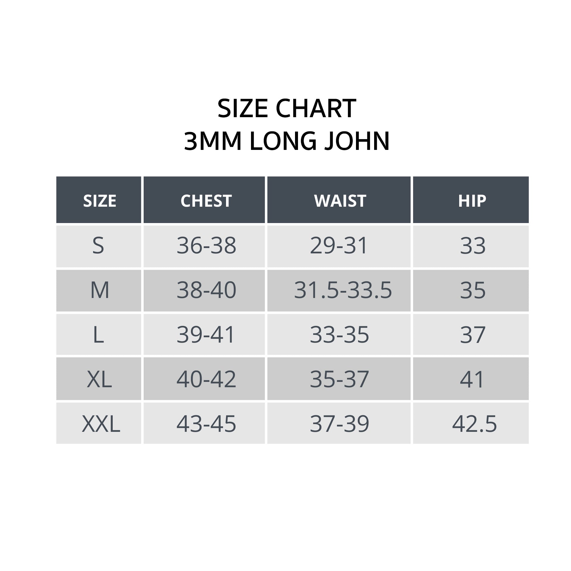 3mm Long John