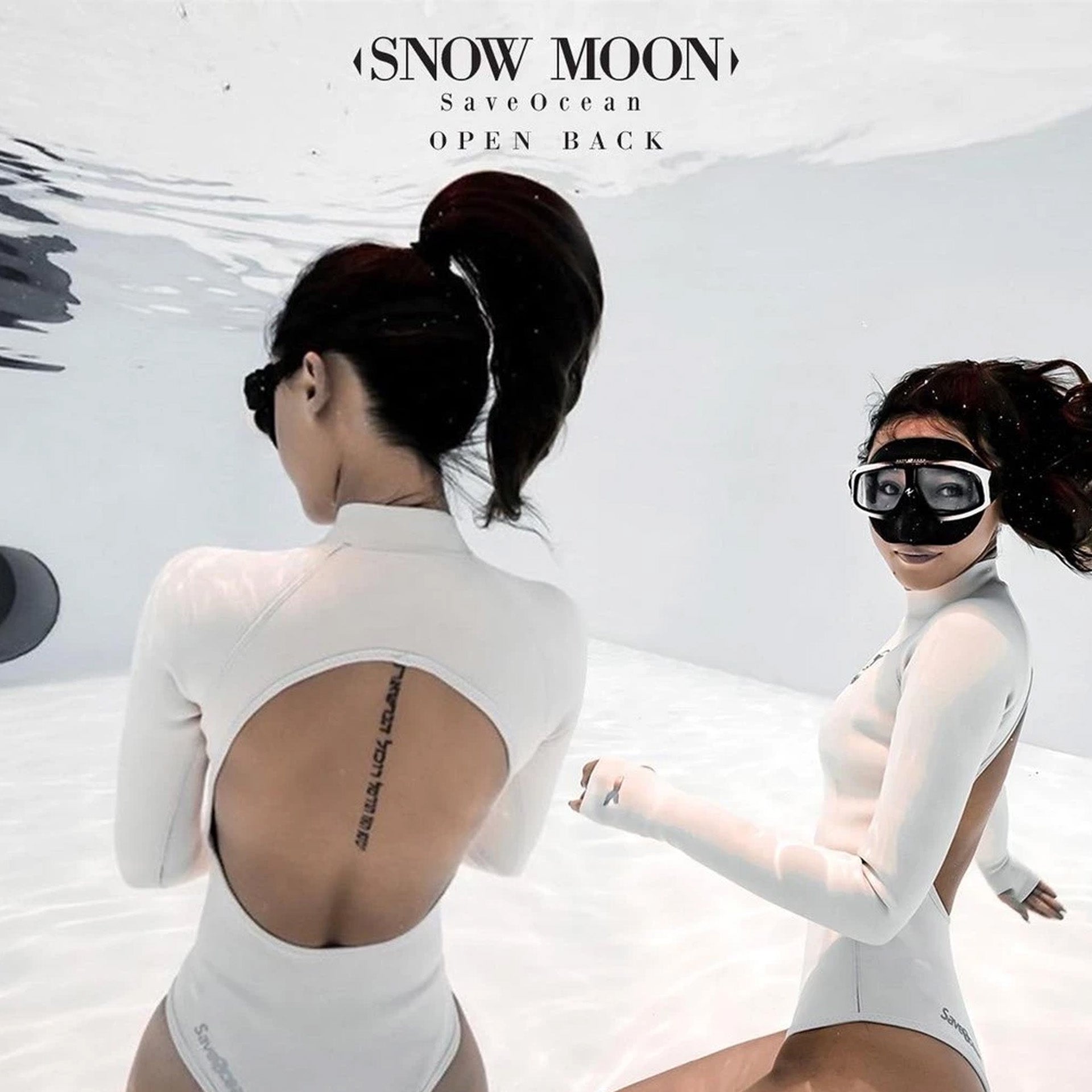 .In Stock 2mm Stretchy Nylon Bodysuit Snow Moon & Bright Moon