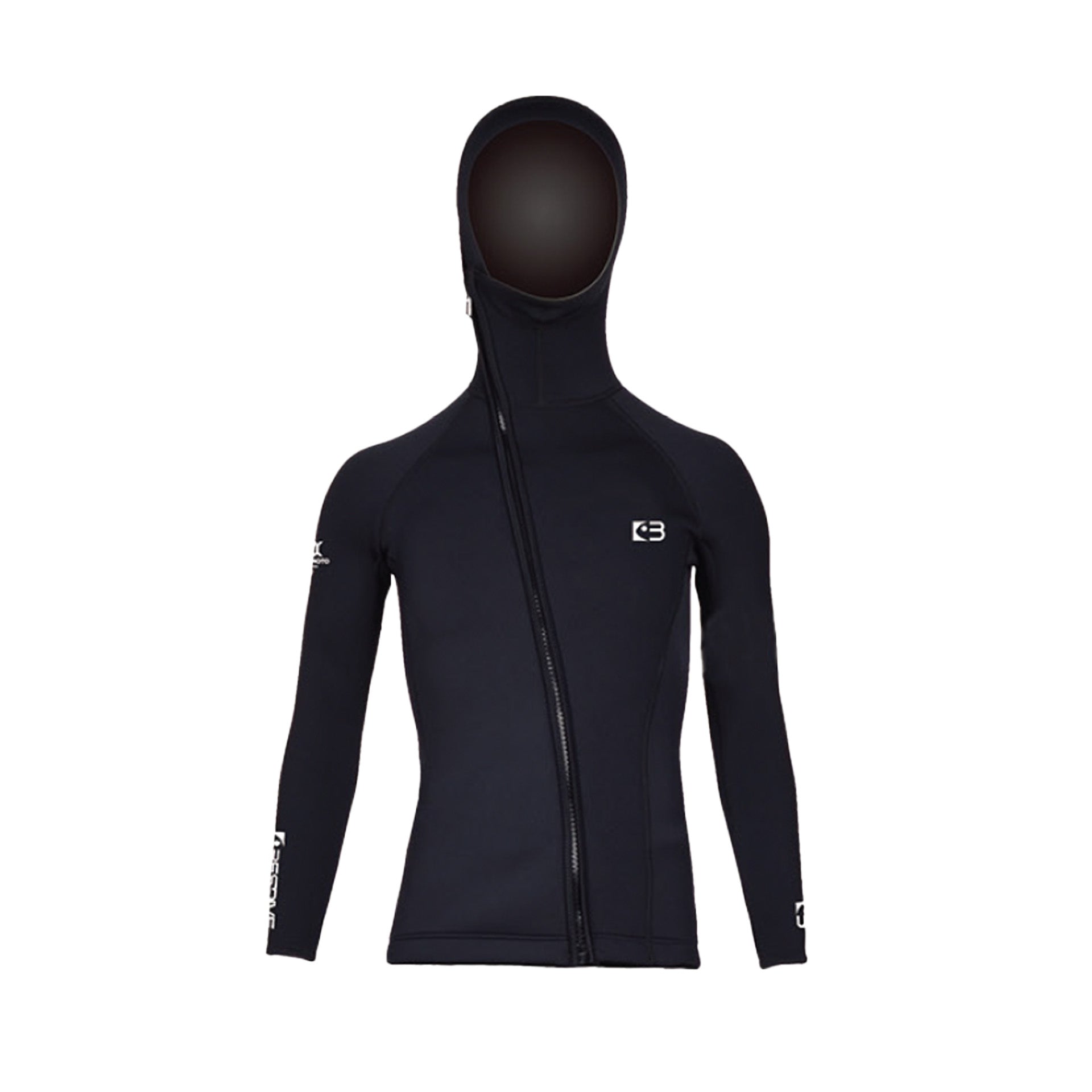 Pre-Order 3mm Stretchy Nylon Two-piece with Hood Men Black&White